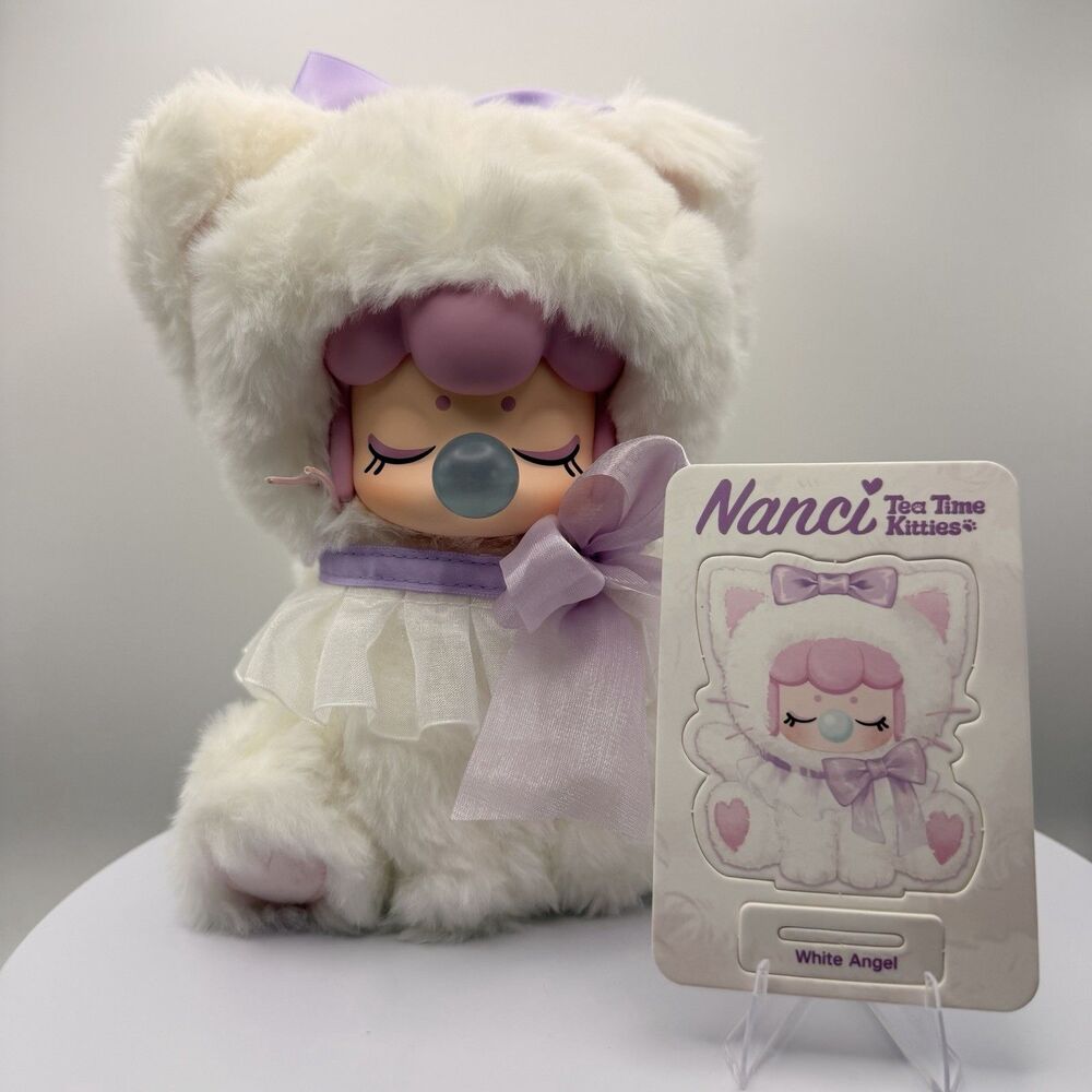 Rolife Nanci Tea Time Kitties Series Plush Blind Box Confirmed - WHITE ANGEL